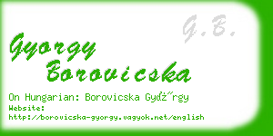 gyorgy borovicska business card